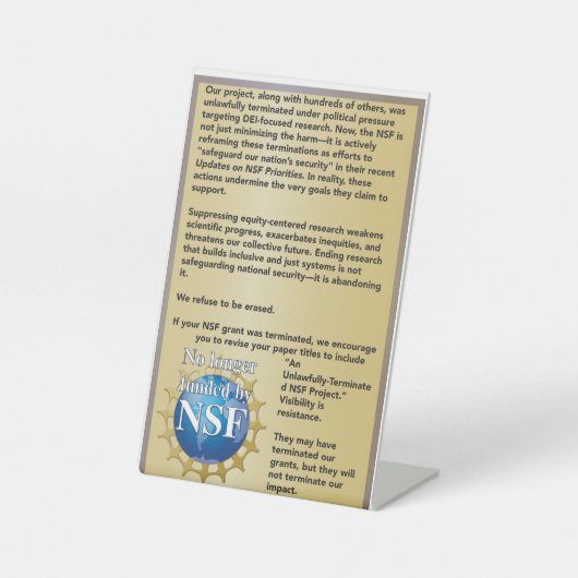 Niet meer gefinancierd reclamebord met voetstuk (Voorkant)