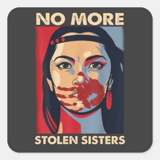 niet meer gestolen zusters in amerika vierkante sticker (Voorkant)
