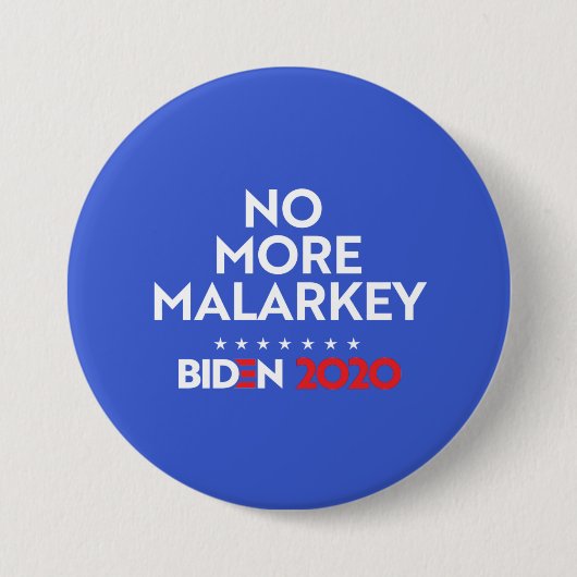 NIET MEER MALARKEY RONDE BUTTON 7,6 CM (Voorkant)