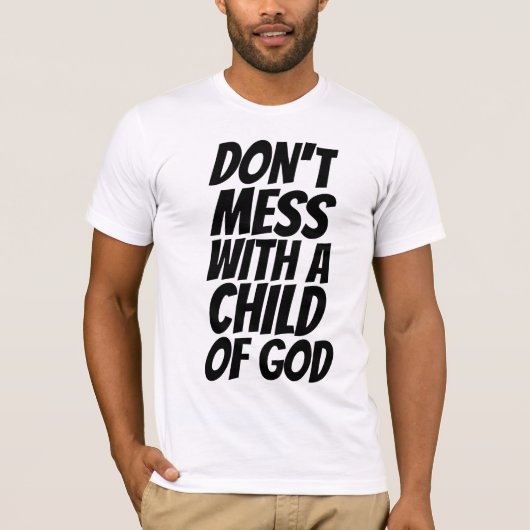 NIET MEER MET EEN KIND VAN GOD T-SHIRTS (Voorkant)