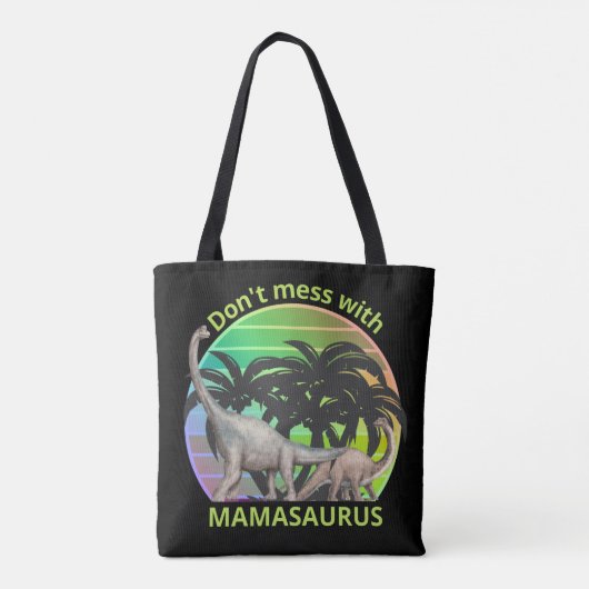 NIET MEER MET MAMASAURUS grappig moederdag cadeau Tote Bag (Achterkant)