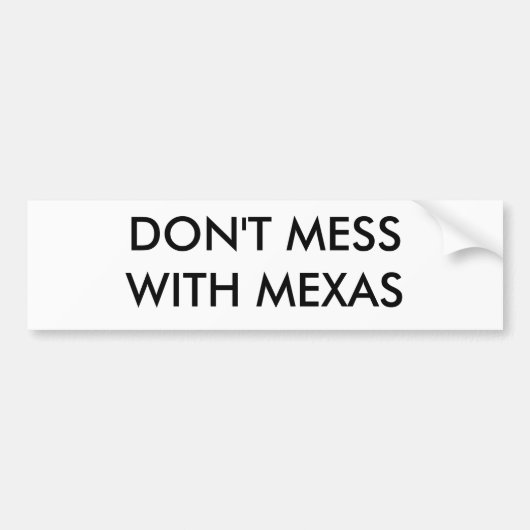 NIET MEER MET MEXAS BUMPERSTICKER (Voorkant)