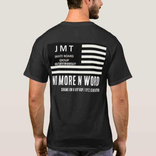 NIET MEER N WORD Basic Donker T-shirt (Achterkant)