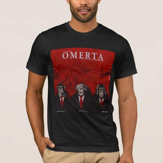 NIET MEER OMERTA MET DE REGERING T-SHIRT (Voorkant)