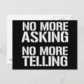 Niet meer vragen om meer verkopen briefkaart (Voorkant / Achterkant)