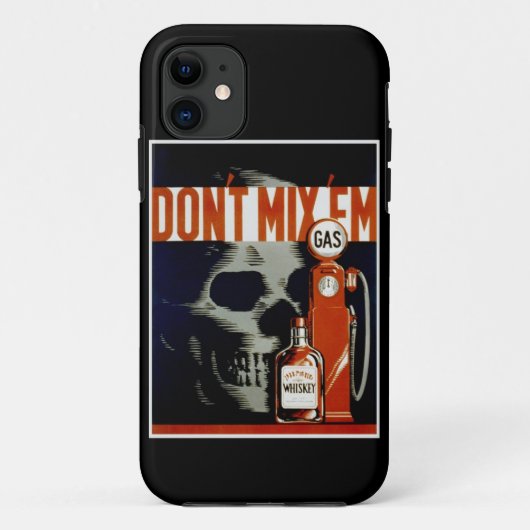  "Niet mengen" iPhone case (Achterkant)