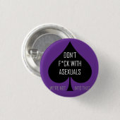 Niet met asexuelen ronde button 3,2 cm (Voorkant /achterkant)