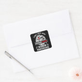 Niet met Birthday Saurus Dinosaur familie Vierkante Sticker (Envelop)
