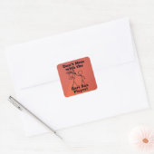 Niet met de Bari Sax Player Square Sticker (Envelop)