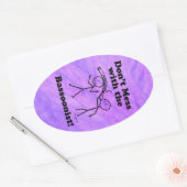 Niet met de bassonist ovaal Sticker. Ovale Sticker (Envelop)