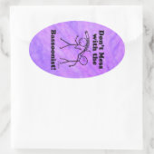 Niet met de bassonist ovaal Sticker. Ovale Sticker (Tas)