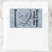 Niet met de bassonistische rechthoekige Sticker (Tas)