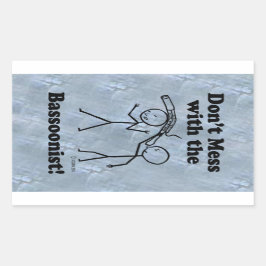 Niet met de bassonistische rechthoekige Sticker