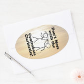 Niet met de contrabass Clarinetis oval Sti Ovale Sticker (Envelop)