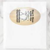 Niet met de contrabass Clarinetis oval Sti Ovale Sticker (Tas)