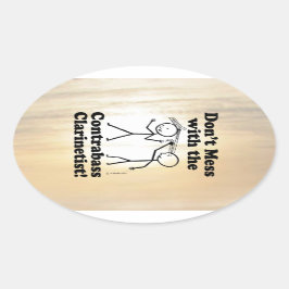 Niet met de contrabass Clarinetis oval Sti Ovale Sticker