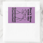 Niet met de contrabass Clarinetis Rechthos Rechthoekige Sticker (Tas)