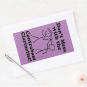 Niet met de contrabass Clarinetis Rechthos Rechthoekige Sticker (Envelop)