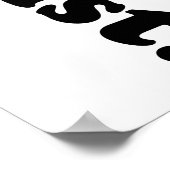 Niet met de contrabass-Clarinetist Poster (Hoek)