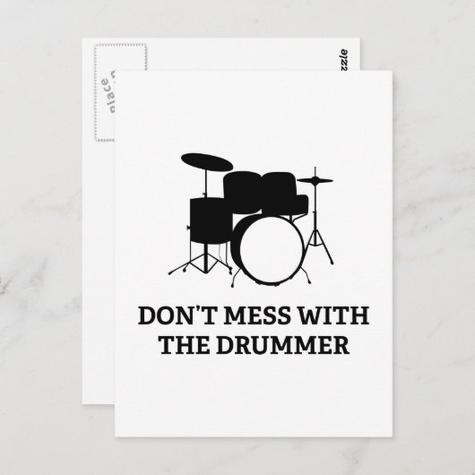 Niet met de drummer briefkaart (Voorkant / Achterkant)