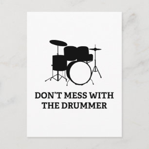 Niet met de drummer briefkaart