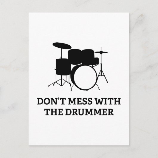 Niet met de drummer briefkaart (Voorkant)