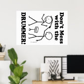 Niet met de drummer poster (Thuiskantoor)