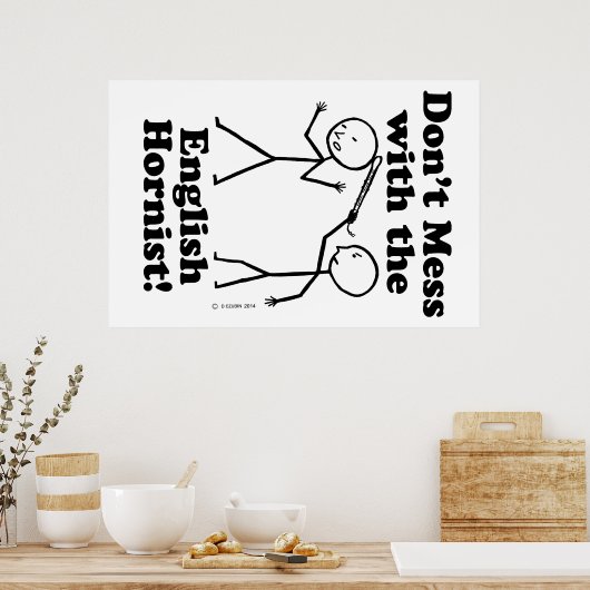 Niet met de Engelse hornist. Poster (Keuken)
