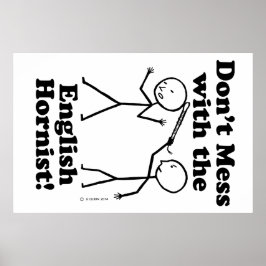 Niet met de Engelse hornist. Poster