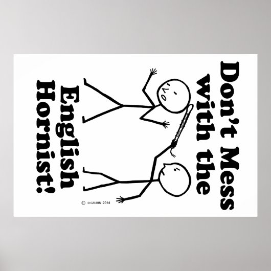 Niet met de Engelse hornist. Poster (Voorkant)