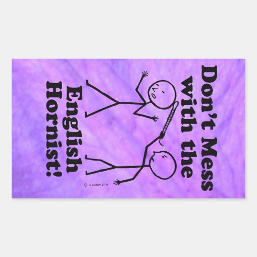 Niet met de Engelse hornist Rechthoekig St. Rechthoekige Sticker (Voorkant)