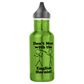 Niet met de Engelse hornist. Waterfles (Links)