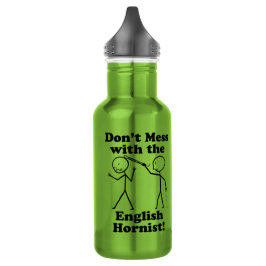 Niet met de Engelse hornist. Waterfles