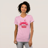 Niet met de flamingo's vechten t-shirt (Voorkant volledig)