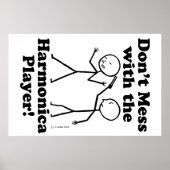 Niet met de Harmonica Player Poster (Voorkant)