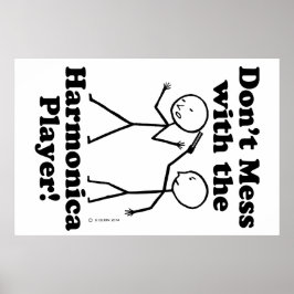 Niet met de Harmonica Player Poster