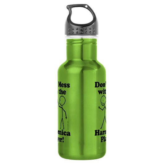 Niet met de Harmonica Player Waterfles (Achterkant)