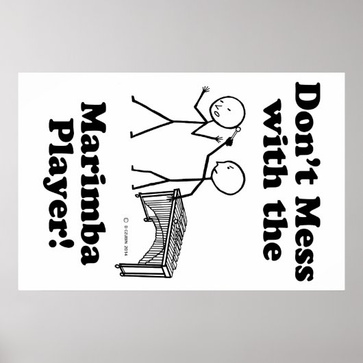 Niet met de Marimba-speler Poster (Voorkant)