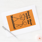 Niet met de muzikant rechthoekige Sticker (Envelop)