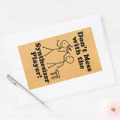 Niet met de Synthesizer Player rechthoekig Rechthoekige Sticker (Envelop)