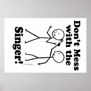 Niet met de zanger poster