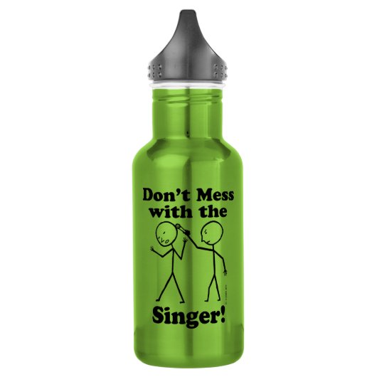 Niet met de zanger waterfles  (Links)