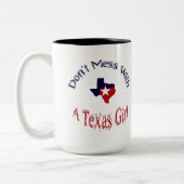 Niet met een Texas Girl Zazzle Mok (Links)