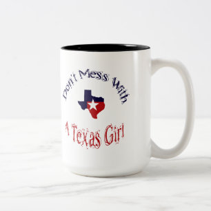 Niet met een Texas Girl Zazzle Mok