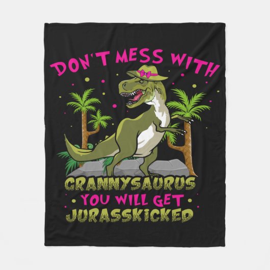 Niet met Grannysaurus Fleece Blanket (Voorkant)