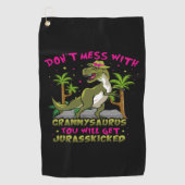 Niet met Grannysaurus Golfhanddoek (Voorkant)