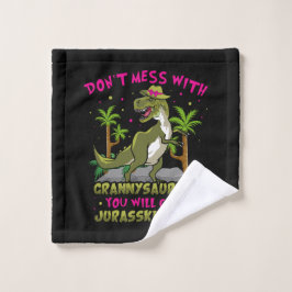 Niet met Grannysaurus wasdoek Washandje
