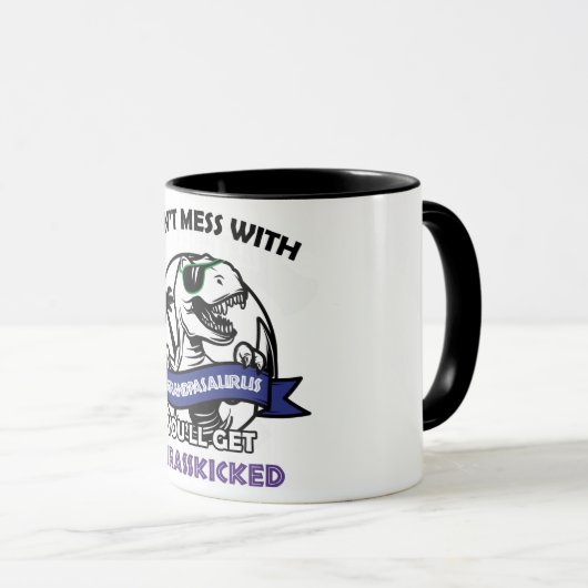 Niet met grootpasaurus. mok (Voorkant rechts)