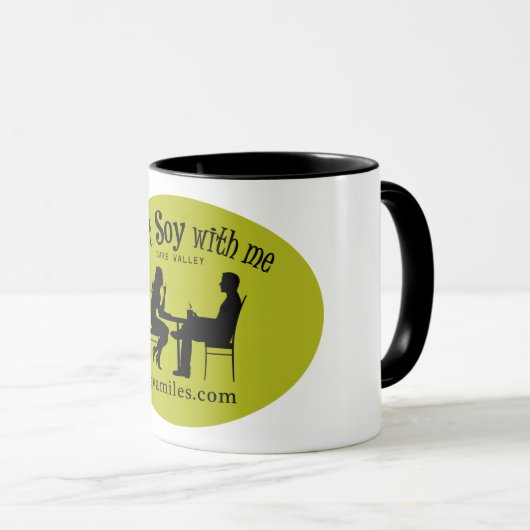 "Niet met mij soy" Mok (Voorkant rechts)