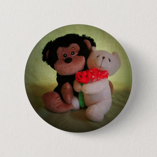Niet met mijn teddybeer. ronde button 5,7 cm (Voorkant)